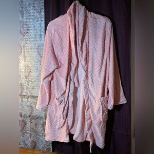 Cozy Pink Textured Women's Robe